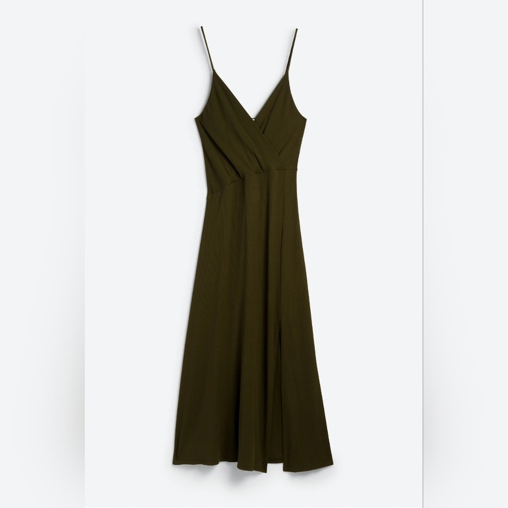 Nine Britton Green Spaghetti Strap Maxi Dress